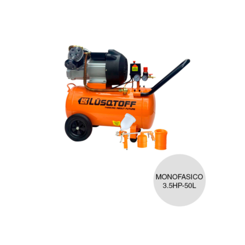 Compresor de Aire MD 3.5HP 50LT con Kit de Accesorios